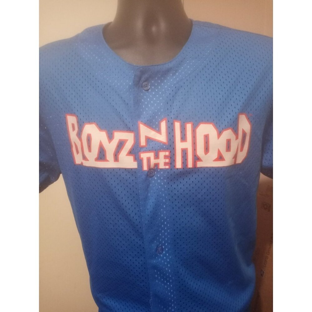 Boyz in the Hood South Central 1991 Jersey Button Up Shirt Men’s Medium M Blue - Picture 3 of 11